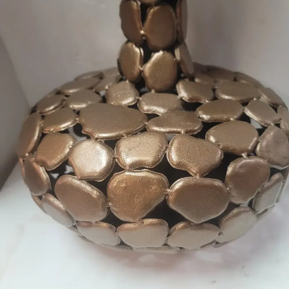 1970s Brutalist Contemporary Modern Large Scale Metal Sculptural Vase - Picture 2 of 7